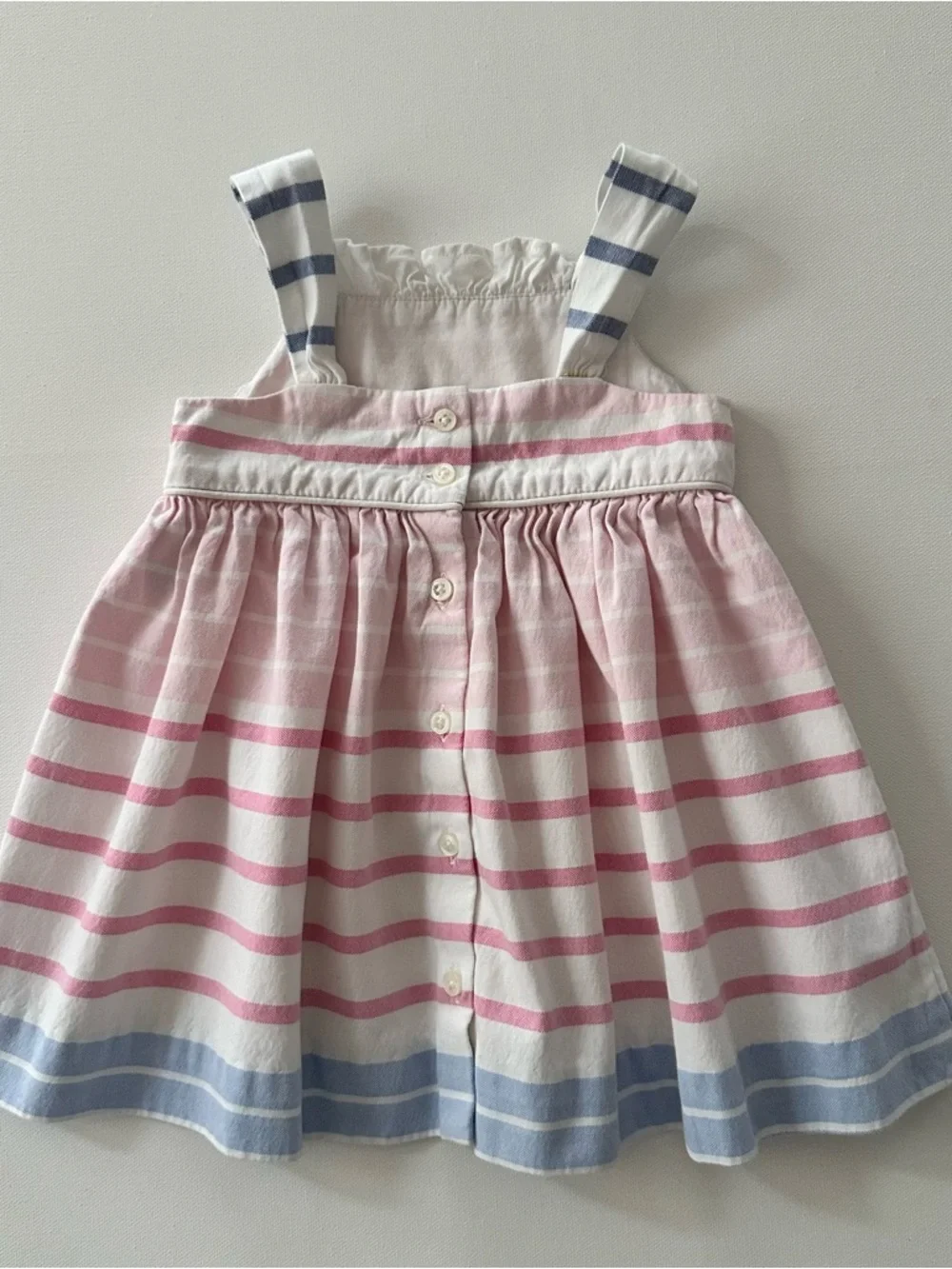 Ralph Lauren 6 Months Baby Girl Pink Blue Sundress Dress Party Spring Summer